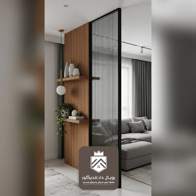 بارتشن ديكور فواصل بين صالتين خشب بالرياض